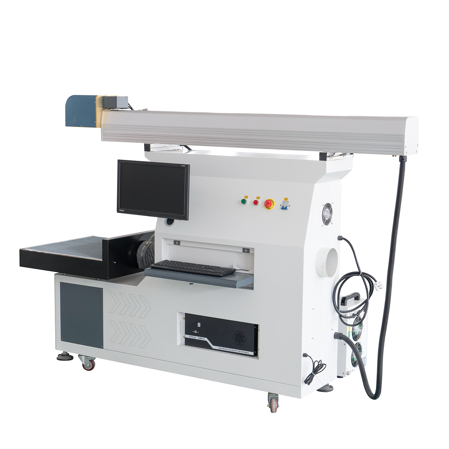 Machine de marquage laser Galvo CO2 à focalisation dynamique 3D zone de travail 600mm pour bois, cuir, papier de mariage