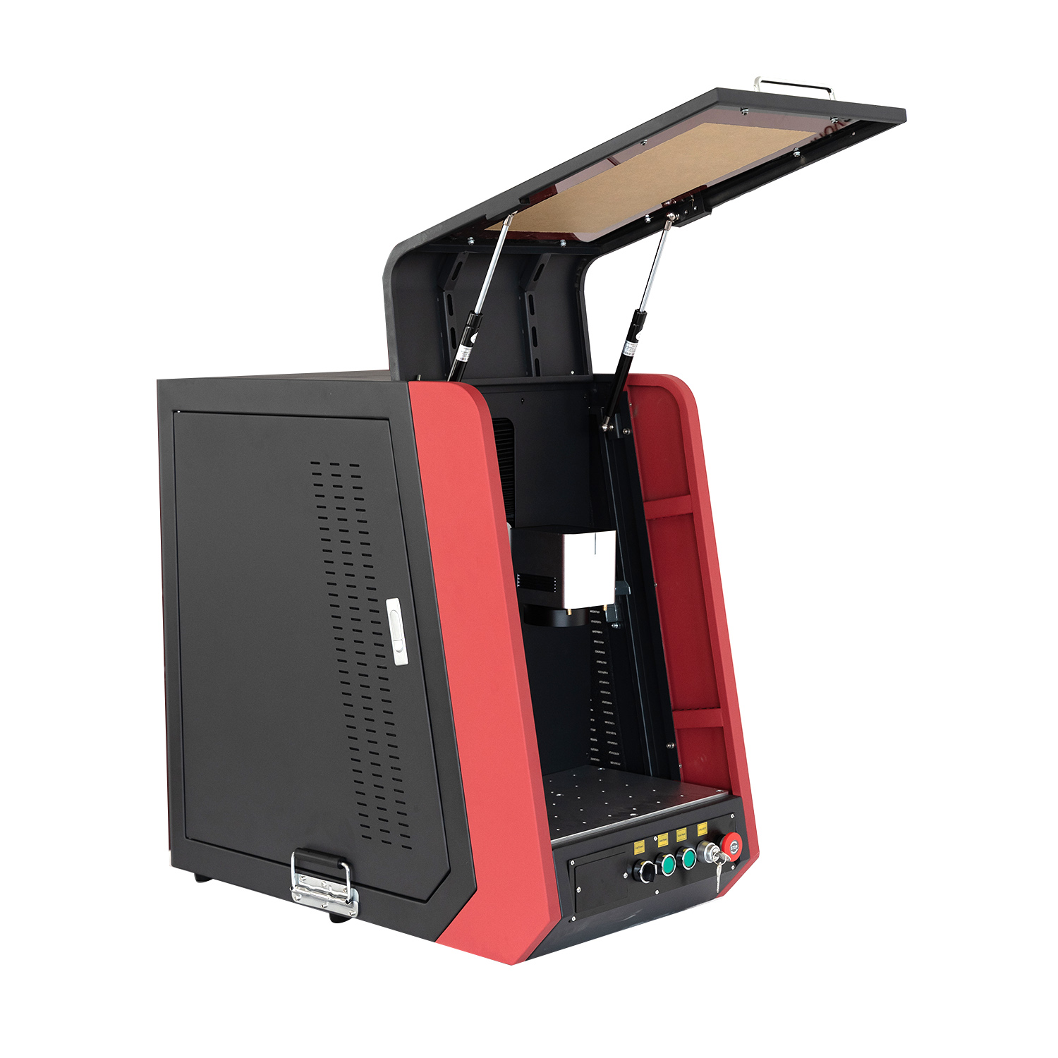 Machine de gravure de marquage de marquage de graveur de marqueur laser de fibre de commande numérique par ordinateur portative de type fermé pour le plastique en métal